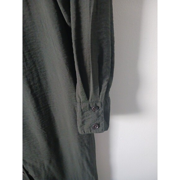 Banana Republic Petite Olive Green Button Down Shirt Dress Size S - Picture 5 of 7